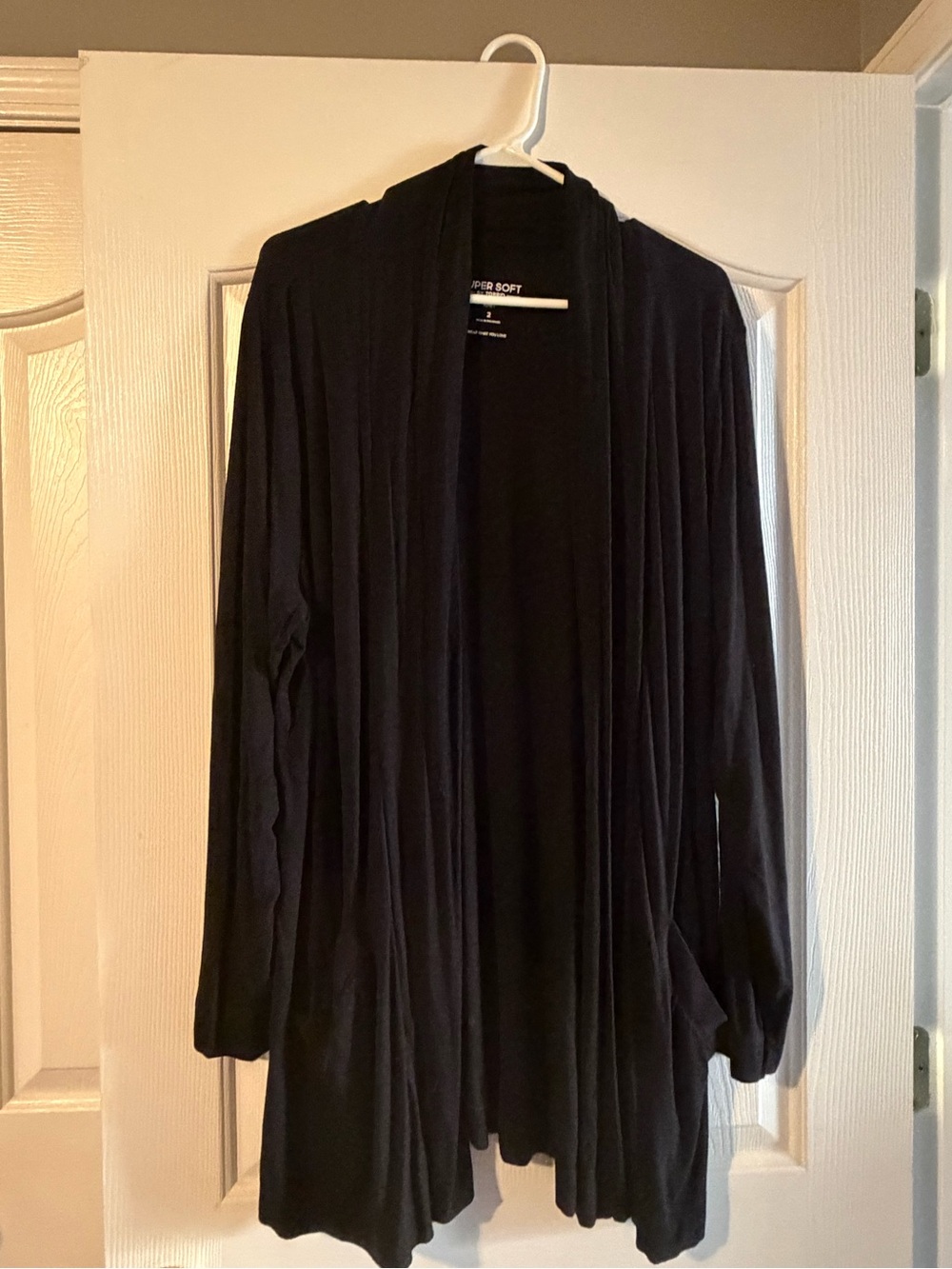 torrid Black Open-Front Draped Cardigan